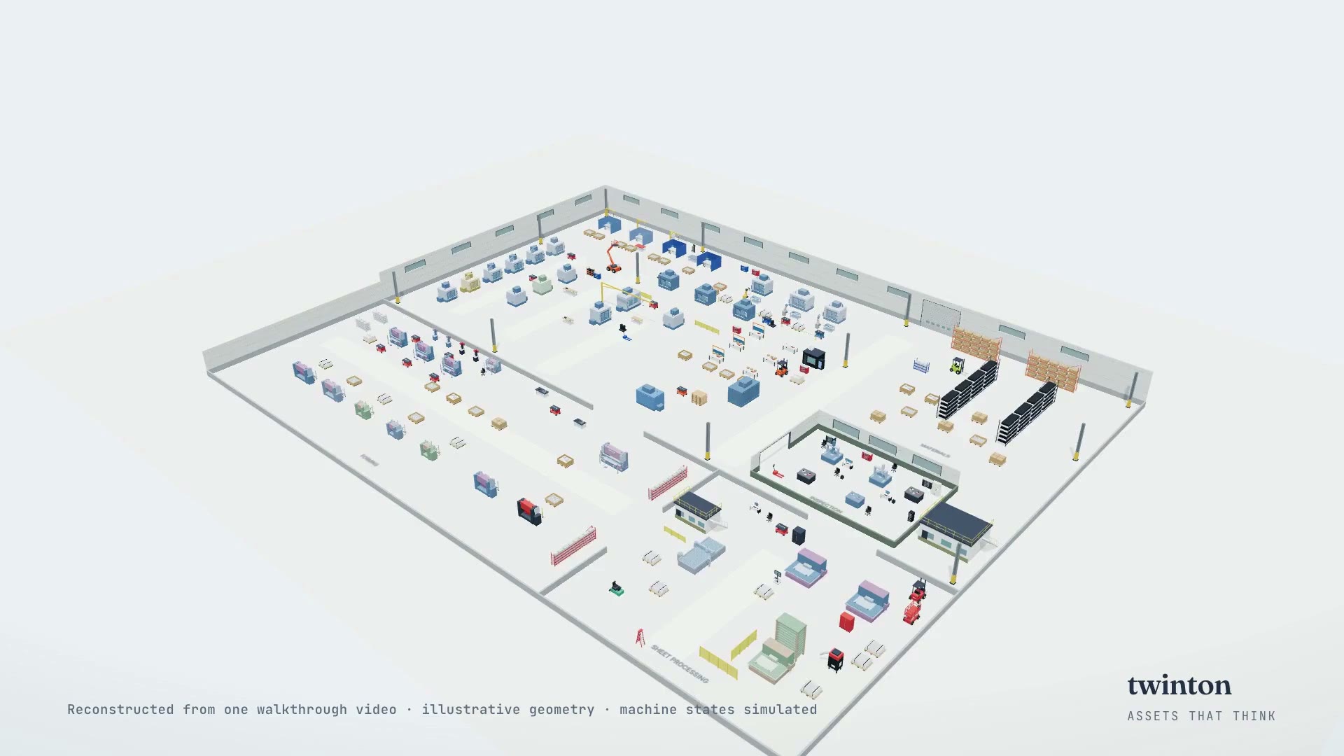 Twinton's rendered factory model